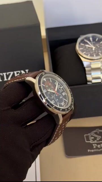 Video de Citizen Eco-Drive Brycen Chronograph CA0649-14E 44mm - AÇO/MOSTRADOR AZUL - COURO
