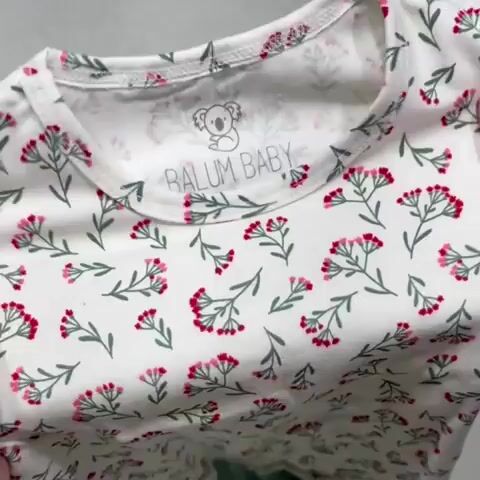 Video de Conjunto Infantil Feminino Floral com Short Verde