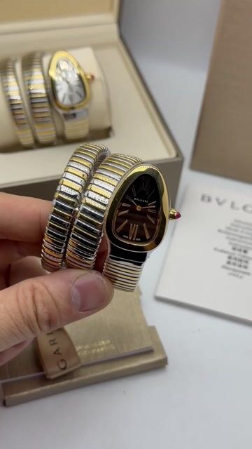 Video de Bvlgari Serpenti Tubogas 33mm - AÇO COM DOURADO/MOSTRADOR PRETO