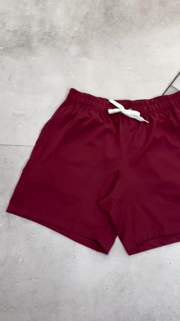 Video de Short Praia Tectel Canguru Clothing - Bordô