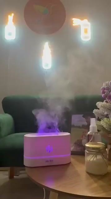Video de Humidificador Efecto Fuego sin filtro color negro y blanco