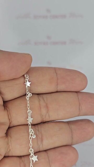 Video de Pulsera Plata 925 Con Dijes Estrellas 16 Cm Pd - C2261