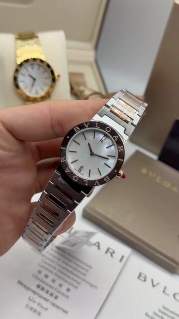 Video de Bvlgari Automatic Silver 33mm- AÇO COM ROSE/MOSTRADOR PÉROLA