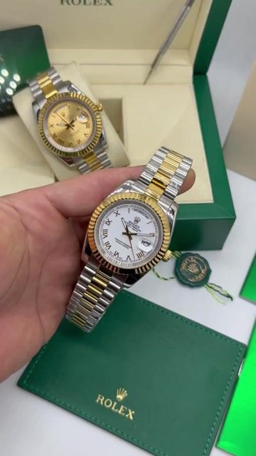 Video de Day-Date President 40mm - AÇO COM DOURADO/MOSTRADOR BRANCO