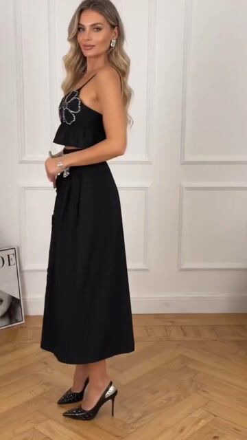 Video de Conjunto tricoline bordado em strass