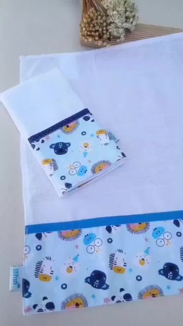 Vídeo de Kit Fraldas de Boca Bebê Bichinhos Safari 2 Azul - Lilifish Baby & Kids