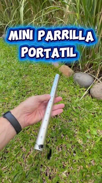 Video de Mini Parrilla Portatil de Camping para Mochilero / Moto Viajero!