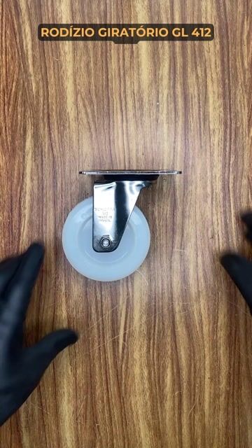 Vídeo de Rodízio Nylon Inox Giratório até 170kg GL 412 NT - SCHIOPPA