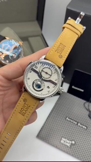 Video de Montblanc 44mm - AÇO/MOSTRADOR BRANCO - COURO