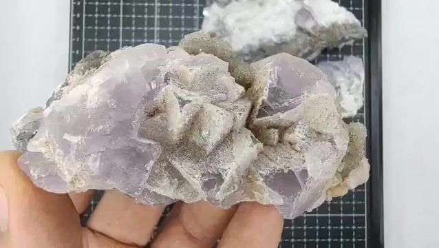 Video de 910 gr Fluorita Cúbica 6 Piezas Minerales de Colección