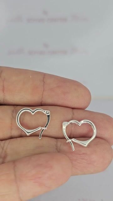 Video de Aros Plata 925 Italianos Corazon 16 X 14 Mm Pd - C2262