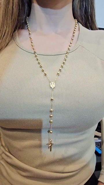 Video de Collar Religioso Rosario Oro 18k 60 Cm 8,6 Gr 0i-c2211