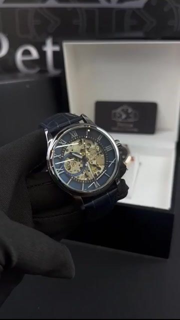 Video de Longlux Automatic 42mm - AÇO/MOSTRADOR AZUL SKELETON - COURO