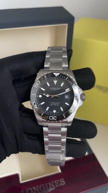 Vídeo de Relogio Longines HydroConquest Preto Automático Masculino modelo novo 2026