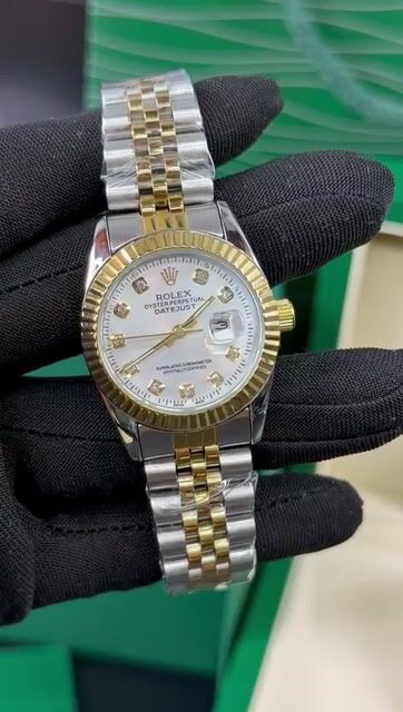 Video de Datejust 30mm - AÇ0 COM DOURADO/MOSTRADOR BRANCO