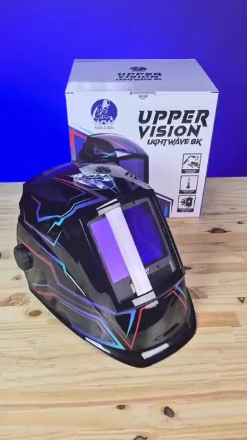 Video de MÁSCARA DE SOLDA AUTOMÁTICA UPPER VISION 8K – BLACK E LIGHT