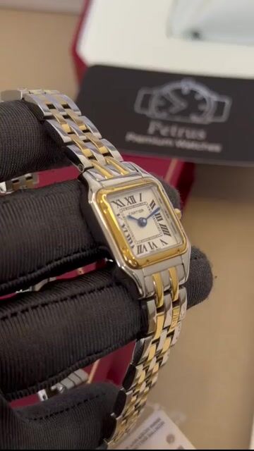 Video de Cartier Panthère 27mm - Aço com dourado/Mostrador Branco