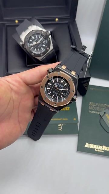 Video de Audemars Piguet Offshore 42mm - AÇO PRETO COM ROSE/MOSTRADOR PRETO - SILICONE