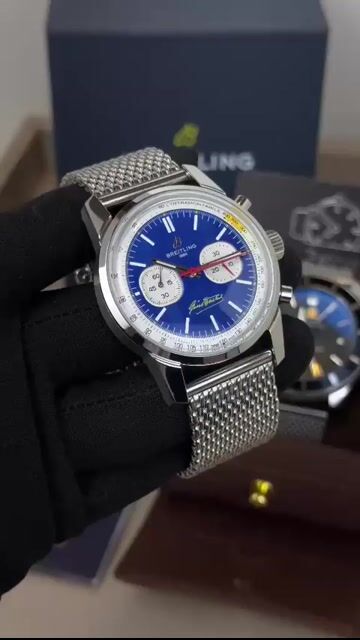 Video de Breitling Top Time B01 Gino Bartali 41mm - AÇO/MOSTRADOR AZUL