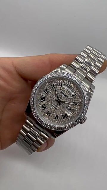 Video de Rolex Day-Date President 40mm - Bezel cravejado
