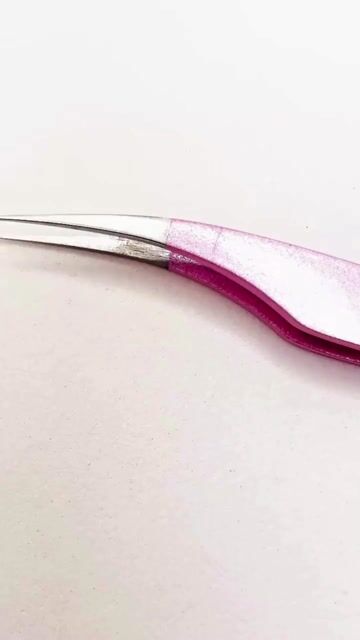 Video de Pinça Isolamento de Cílios Golfinho Semi Curva em Aço Japonês
