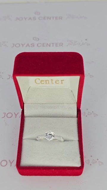 Video de Anillo Plata 925 Compromiso Solitario Con Piedra C2036