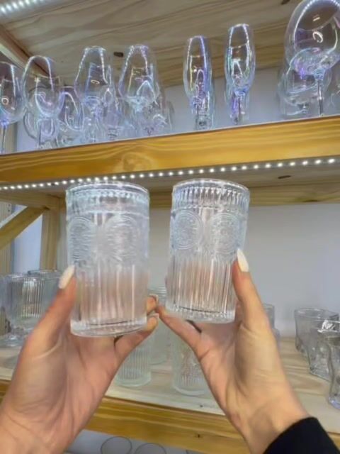 Video de Set x6 Vasos Vidrio Arabescos Transparente 380ml