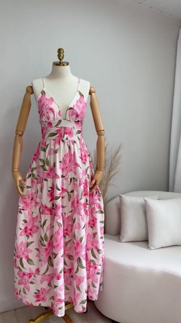 Vídeo de Vestido Longo Ariane Rosa
