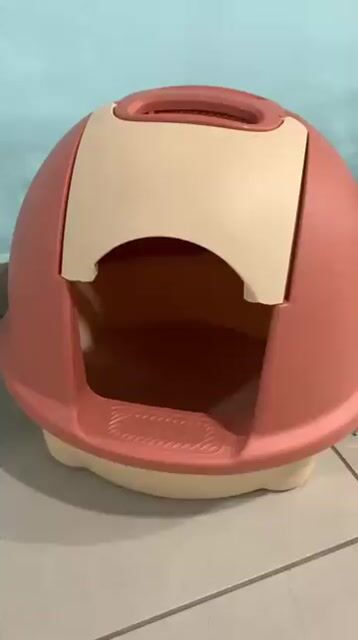 Vídeo de Caixa de Areia Fechada para Gatos com Pá Coletora