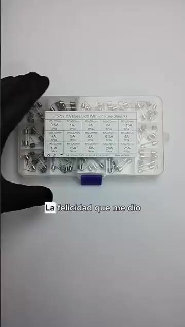 Video de Kit 75 Fusibles Vidrio 5x20mm Con Pines 15 Valores Fuse