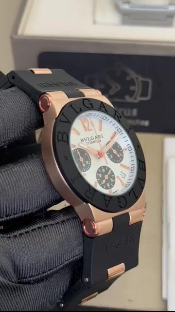 Video de Bvlgari Aluminium 43mm - AÇO ROSE/MOSTRADOR BRANCO - SILICONE