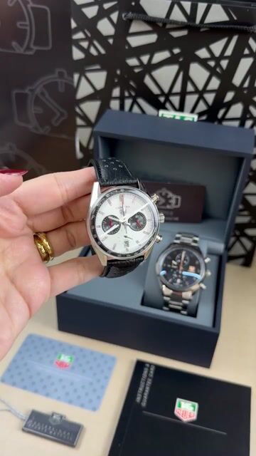 Video de TAG Heuer Carrera 42mm - AÇO/MOSTRADOR BRANCO - COURO