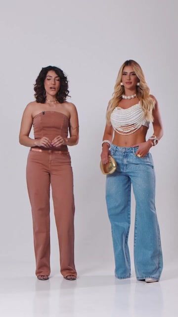 Video de 95151 - CALÇA WIDE LEG RETA COM BRILHOS 100% ALGODÃO