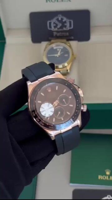 Video de Daytona 39mm - AÇO ROSE/MOSTRADOR MARROM - SILICONE