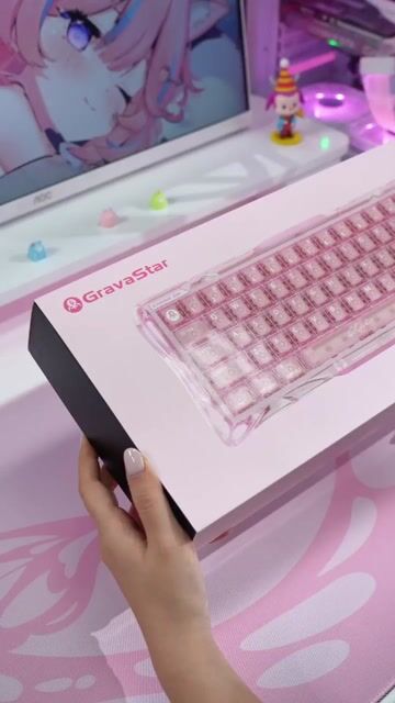 Video de Teclado Magnético Gravastar Mercury V60 60% 8khz Usb-c Crystal Rose