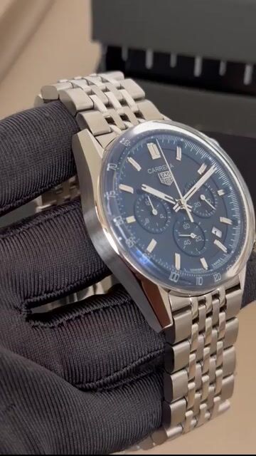 Video de TAG Heuer Carrera Chronograph 41mm- AÇO/MOSTRADOR AZUL
