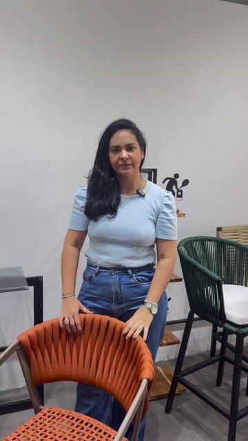 Video de Cadeira Maresias em Alumínio e Tricô Náutico | Cadeira Moderna para Área Externa, Varanda Gourmet e Jardim