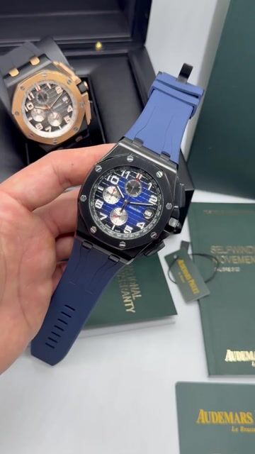 Video de Audemars Piguet Royal Oak Offshore 44mm - AÇO PRETO/MOSTRADOR AZUL - SILICONE
