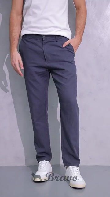 Video de Pantalón sastrero lino Viggo azul marino
