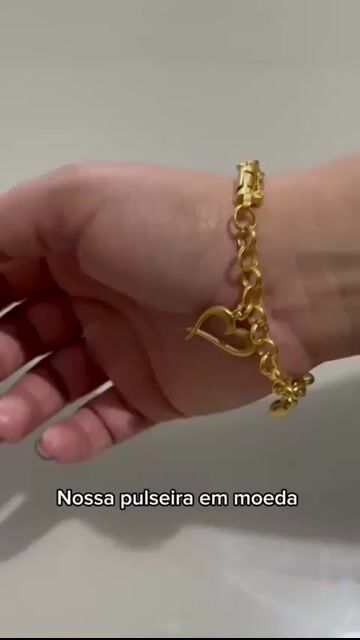 Video de Pulseira feminina berloque elo português 5 mm