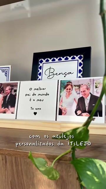 Video de Trio de Fotos Polaroid Personalizado - Presente para o Papai O melhor Pai do Mundo