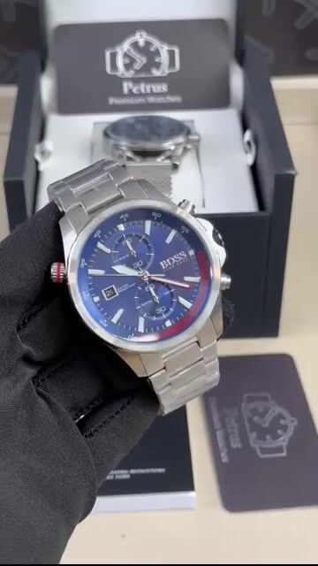 Video de Hugo Boss Globetrotter 1513823 46mm - AÇO/MOSTRADOR AZUL