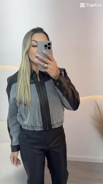 Vídeo de Jaqueta jeans com couro