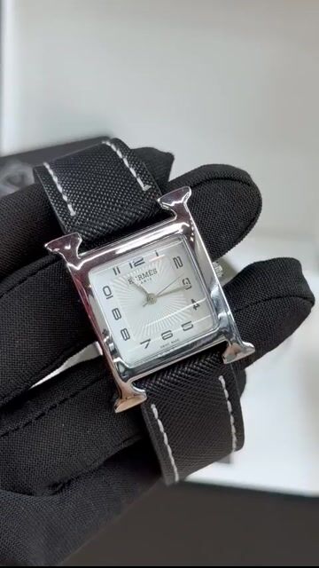 Video de Hermès 30mm - AÇO/MOSTRADOR BRANCO - NYLON