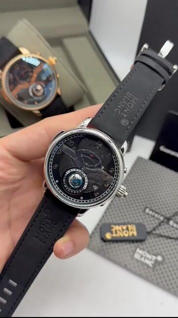 Video de Montblanc 44mm - AÇO/MOSTRADOR PRETO - COURO