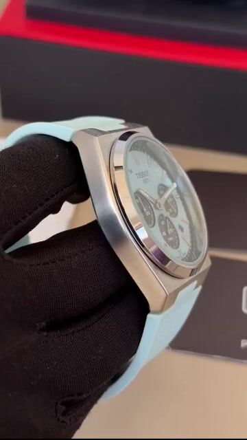 Video de Tissot PRX Chronograph 40mm - AÇO/MOSTRADOR TIFFANY - SILICONE