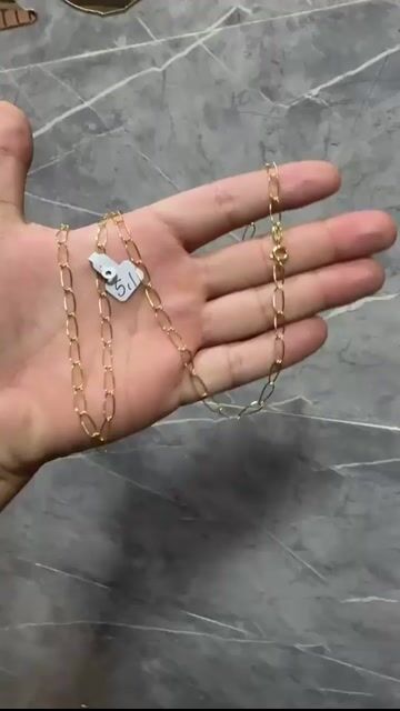 Video de Cordão laminado vazado banhado a ouro
