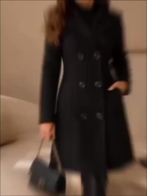 Video de Blusa Casaco Sobretudo Longo Feminino Acinturado Botões Inverno Quentinho Luxo P M G GG