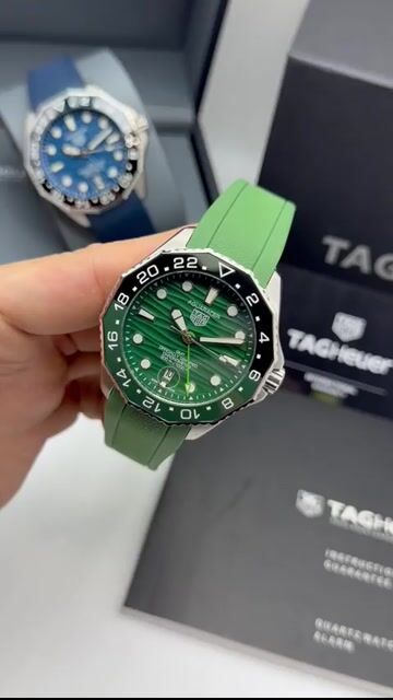 Video de TAG Heuer Aquaracer 43mm - AÇO/MOSTRADOR VERDE - SILICONE
