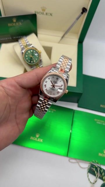 Video de Rolex Datejust - 32mm - Mostrador branco